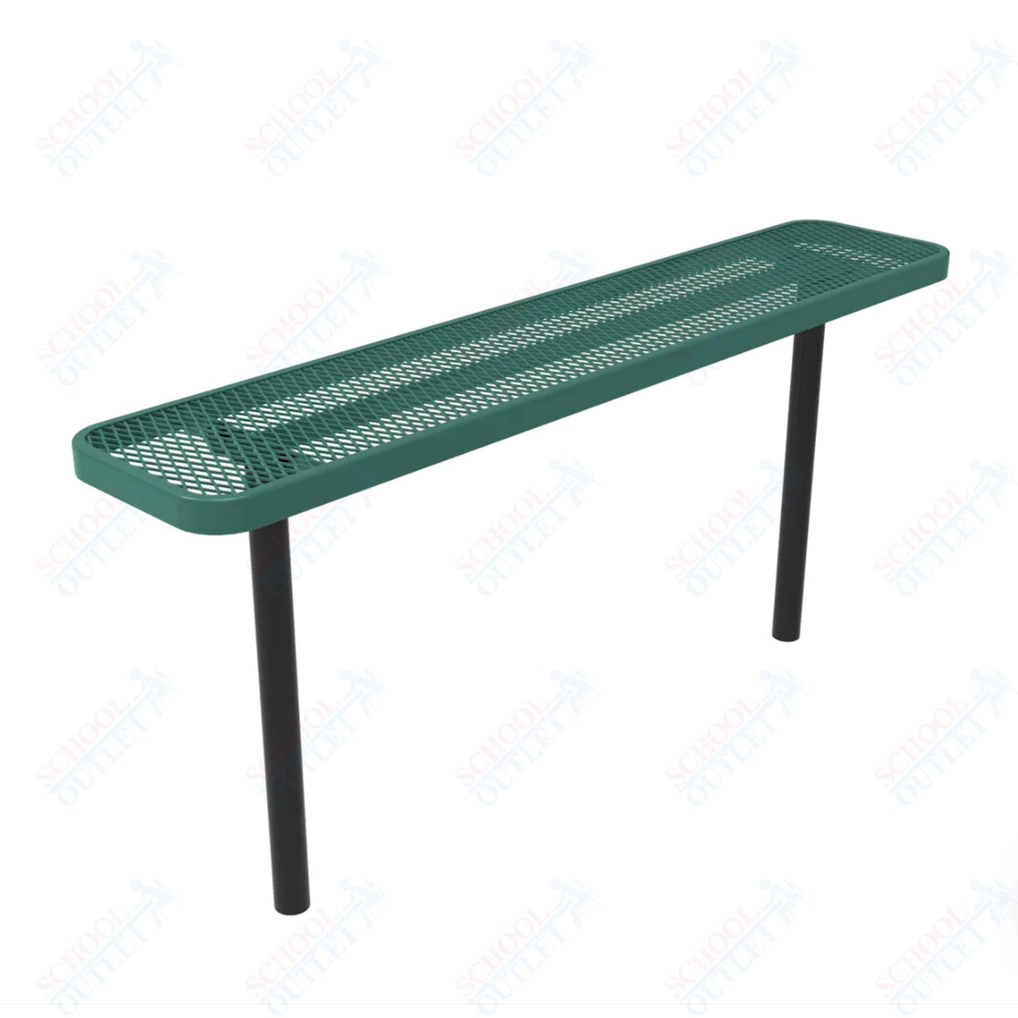 MyTcoat - Player's Outdoor Bench without Back - Inground Mount 8' L (MYT - BPY08 - 34) - SchoolOutlet