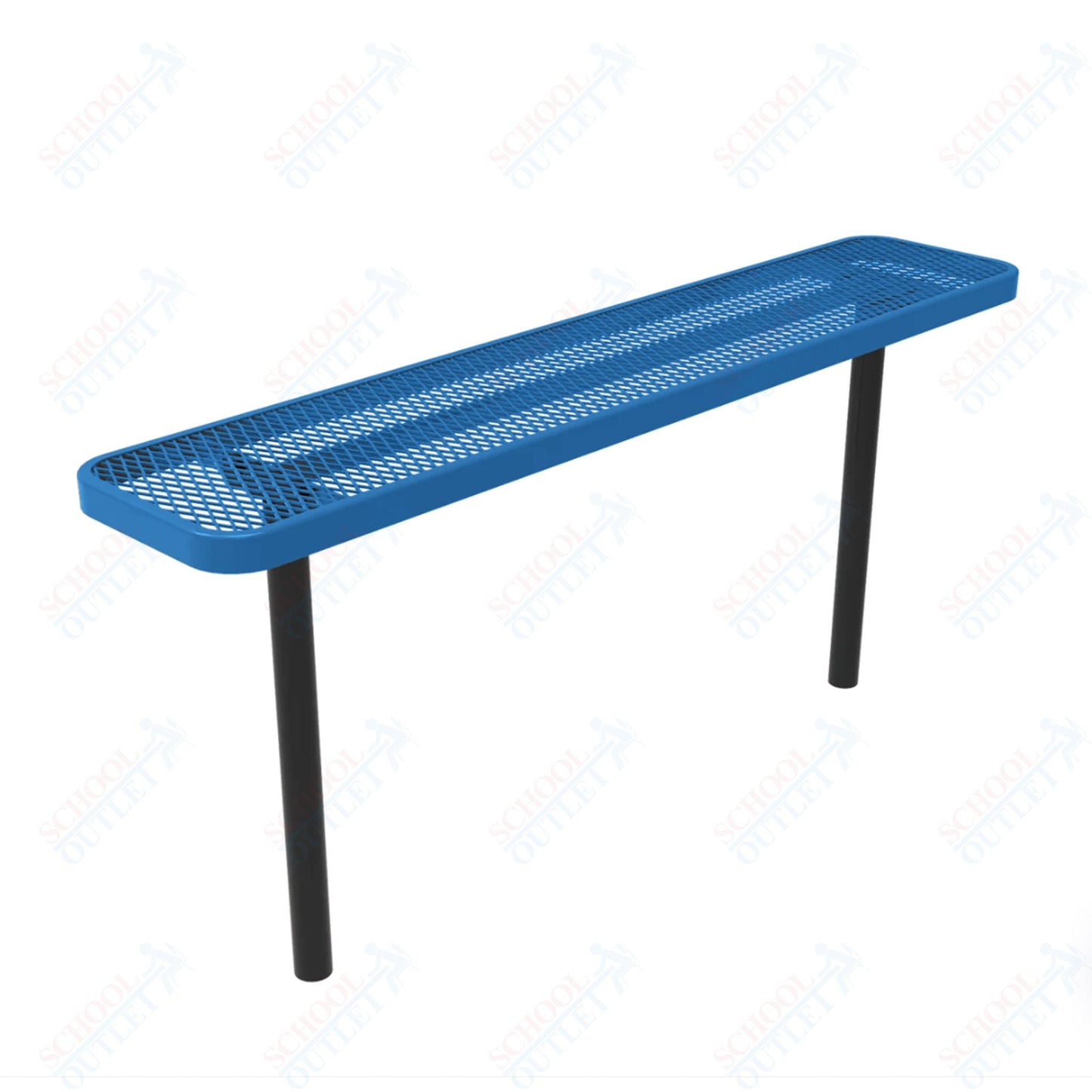 MyTcoat - Player's Outdoor Bench without Back - Inground Mount 8' L (MYT - BPY08 - 34) - SchoolOutlet