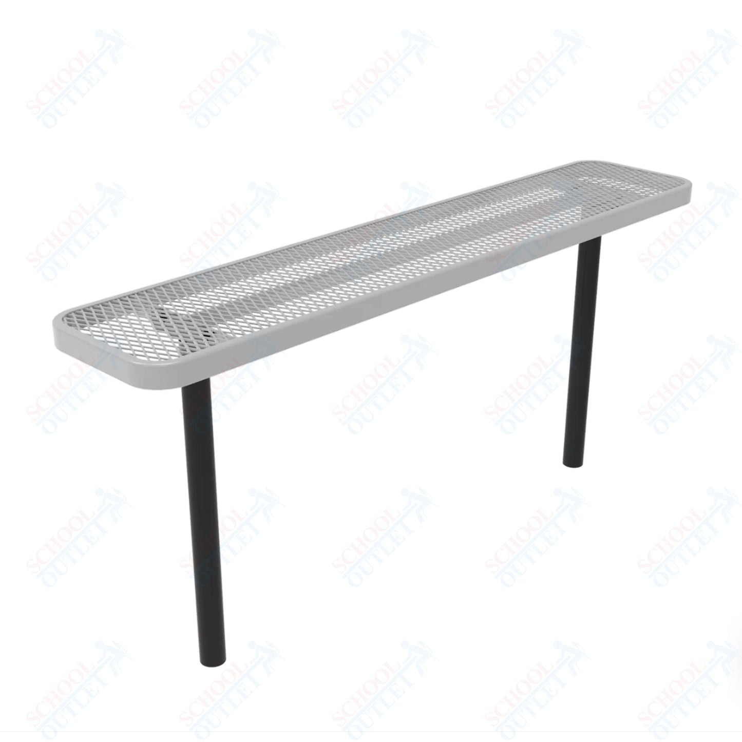 MyTcoat - Player's Outdoor Bench without Back - Inground Mount 8' L (MYT - BPY08 - 34) - SchoolOutlet