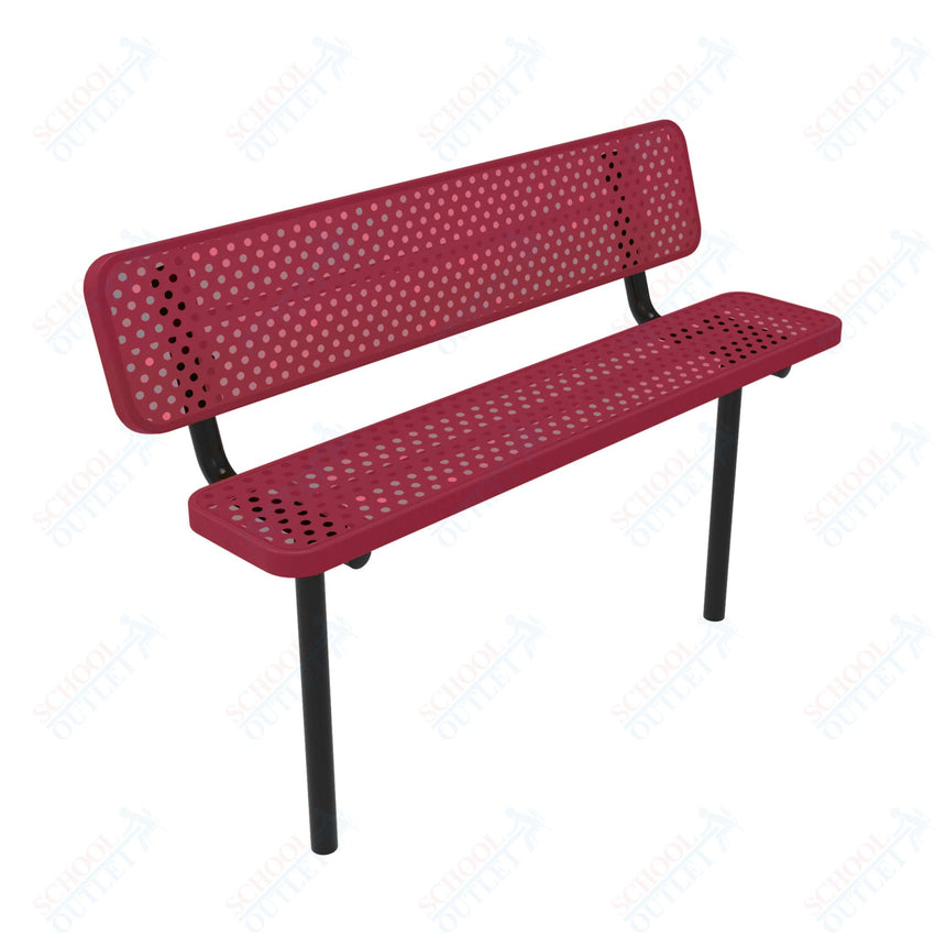 MyTcoat - Player's Outdoor Bench with Back - Inground Mount 8' L (MYT - BPY08 - 31) - SchoolOutlet