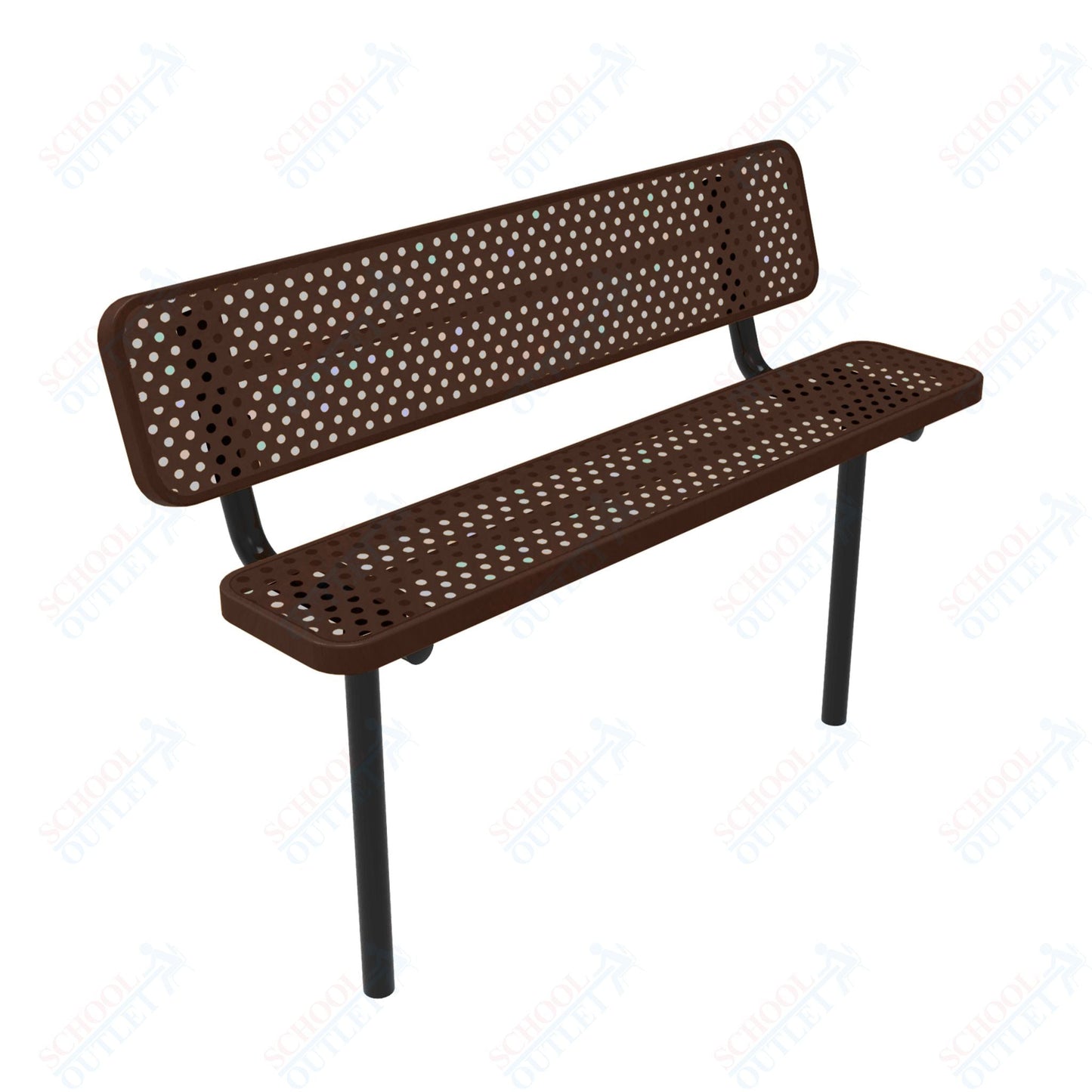 MyTcoat - Player's Outdoor Bench with Back - Inground Mount 8' L (MYT - BPY08 - 31) - SchoolOutlet