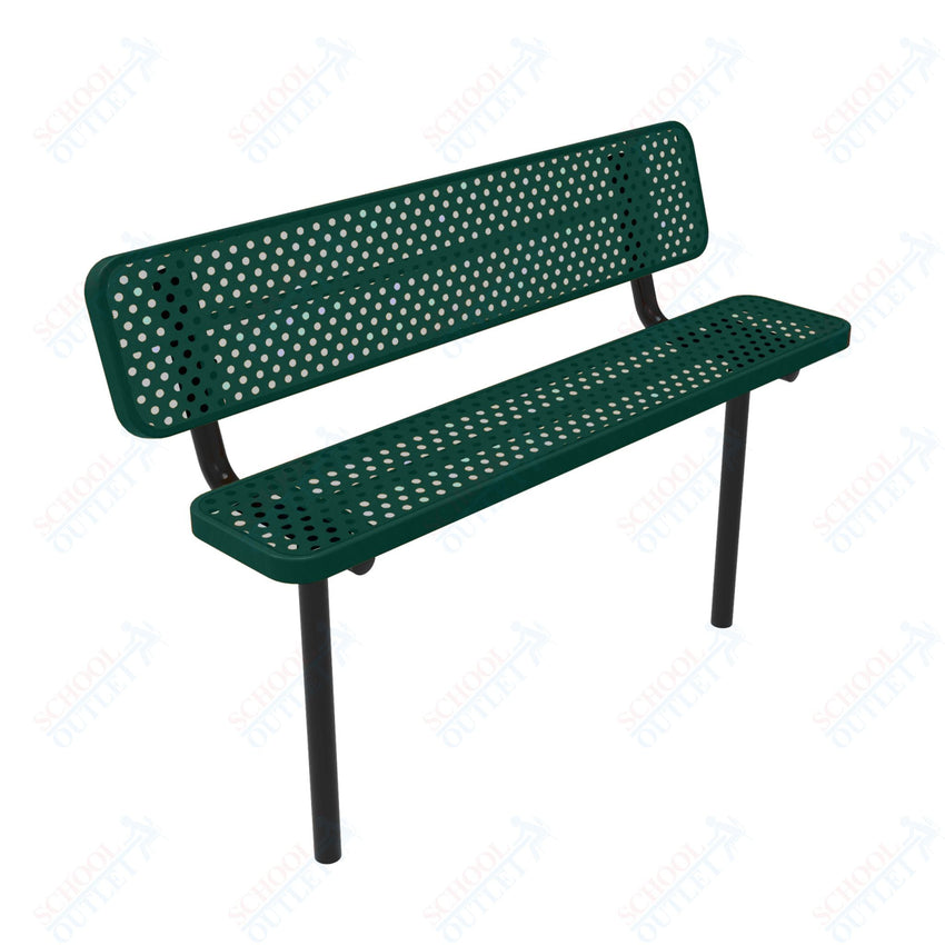 MyTcoat - Player's Outdoor Bench with Back - Inground Mount 8' L (MYT - BPY08 - 31) - SchoolOutlet