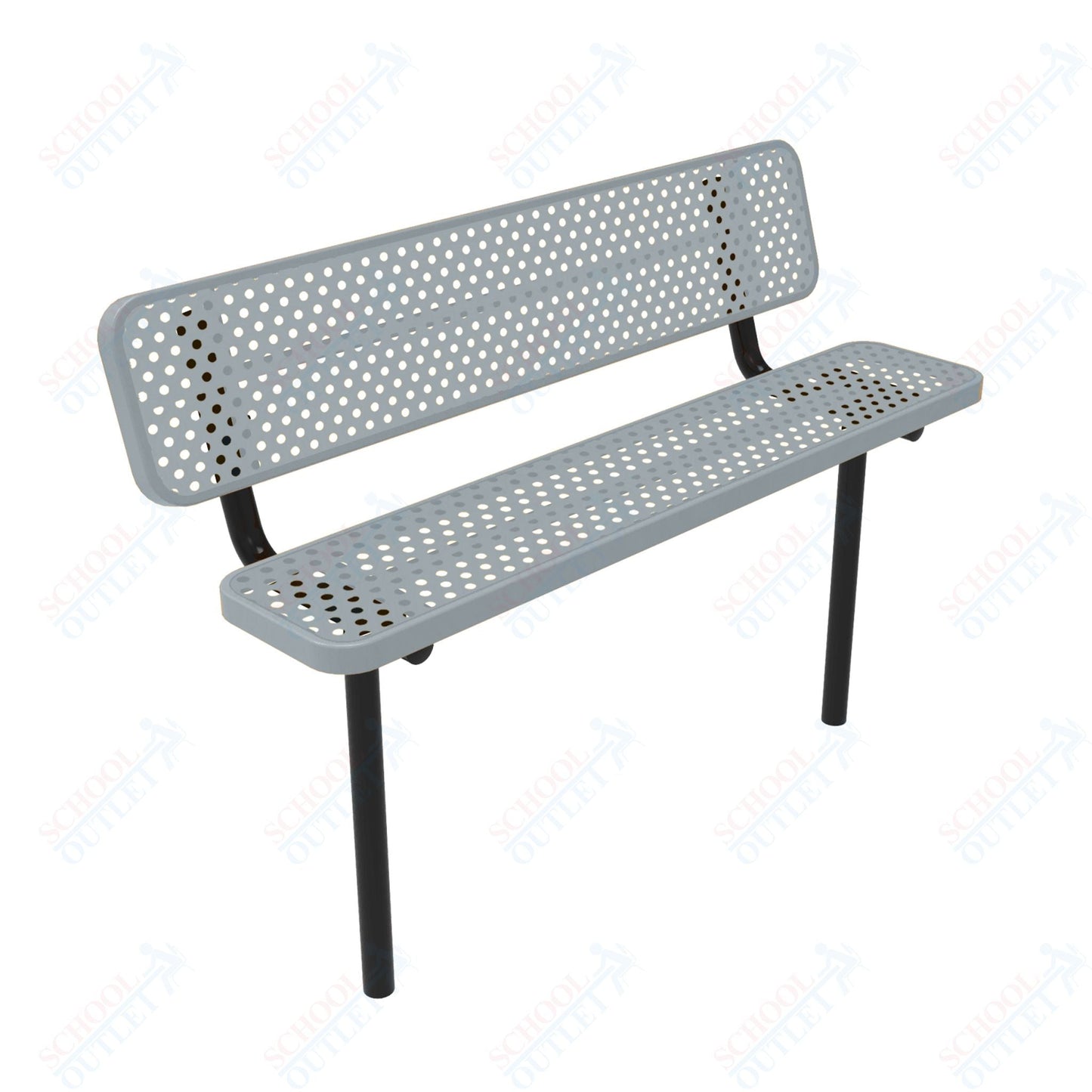 MyTcoat - Player's Outdoor Bench with Back - Inground Mount 8' L (MYT - BPY08 - 31) - SchoolOutlet