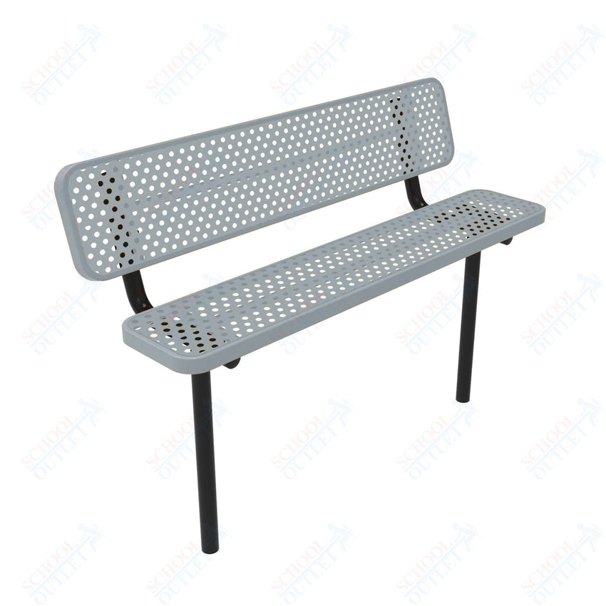 MyTcoat - Player's Outdoor Bench with Back - Inground Mount 8' L (MYT - BPY08 - 31) - SchoolOutlet