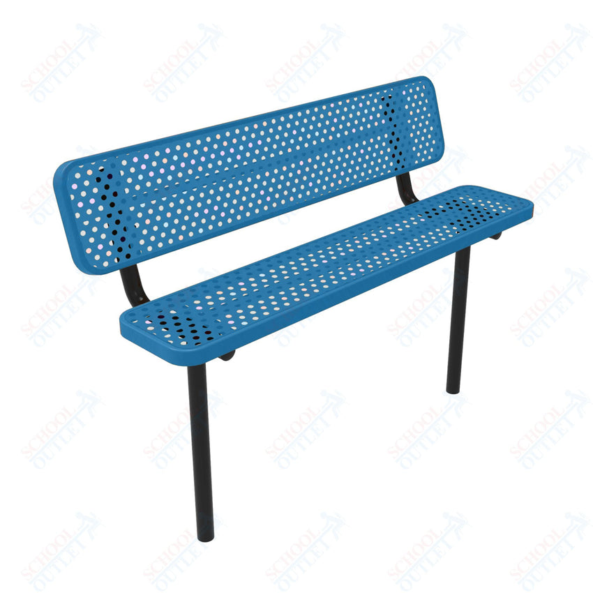 MyTcoat - Player's Outdoor Bench with Back - Inground Mount 8' L (MYT - BPY08 - 31) - SchoolOutlet