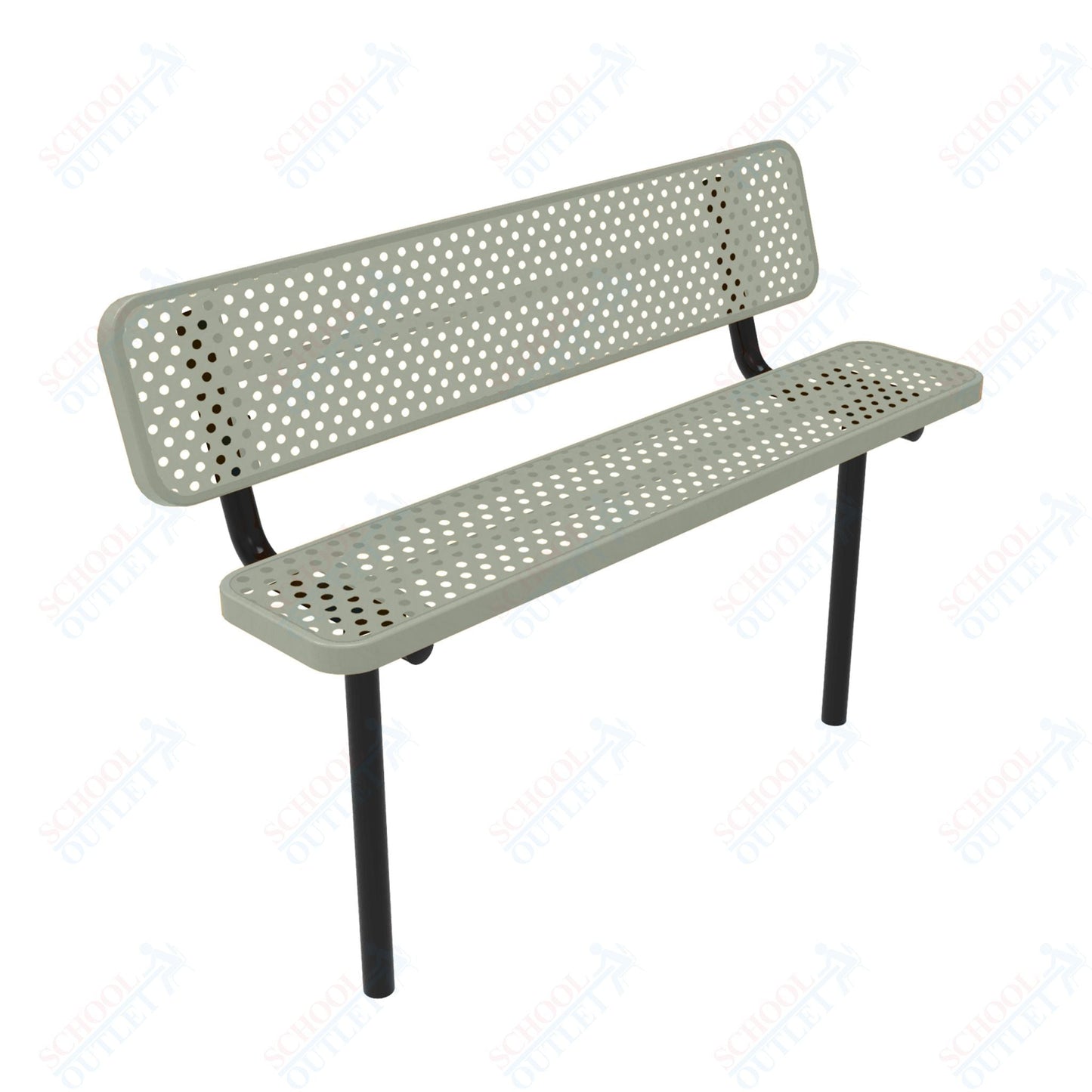 MyTcoat - Player's Outdoor Bench with Back - Inground Mount 8' L (MYT - BPY08 - 31) - SchoolOutlet