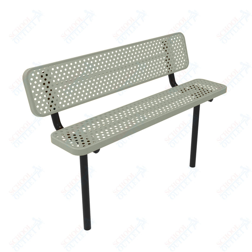 MyTcoat - Player's Outdoor Bench with Back - Inground Mount 8' L (MYT - BPY08 - 31) - SchoolOutlet