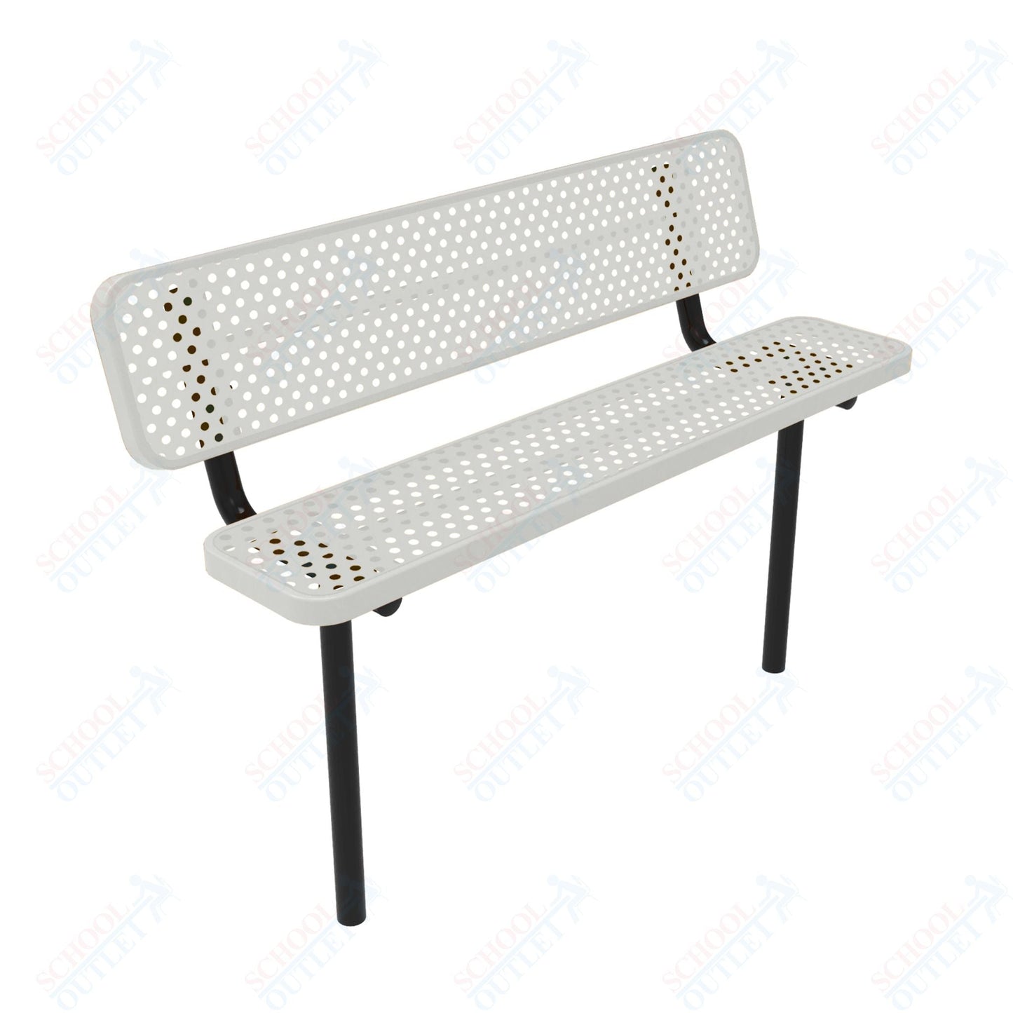 MyTcoat - Player's Outdoor Bench with Back - Inground Mount 8' L (MYT - BPY08 - 31) - SchoolOutlet