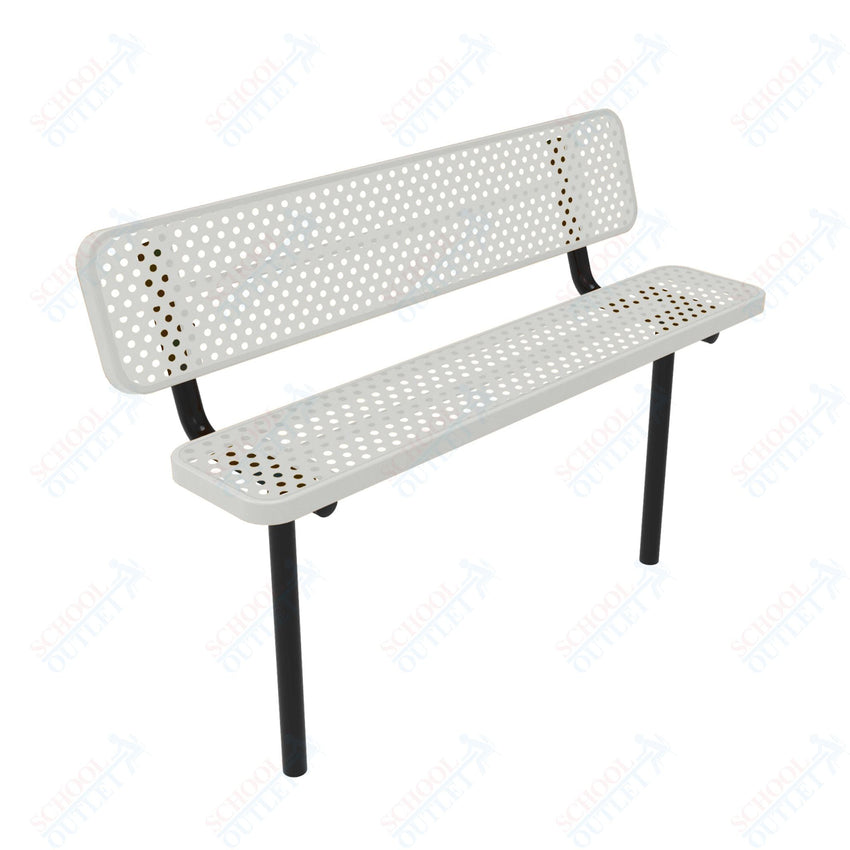 MyTcoat - Player's Outdoor Bench with Back - Inground Mount 8' L (MYT - BPY08 - 31) - SchoolOutlet