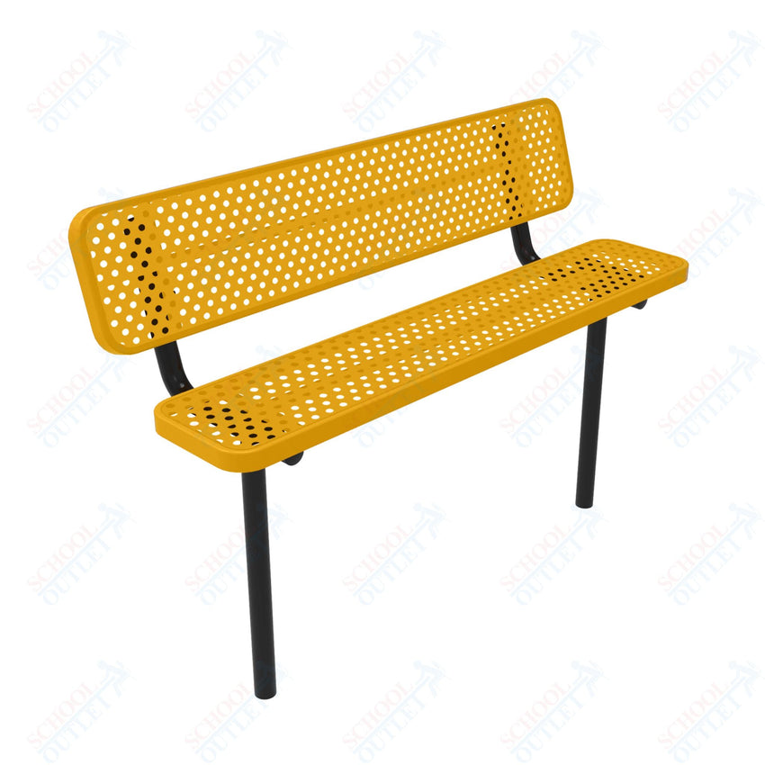 MyTcoat - Player's Outdoor Bench with Back - Inground Mount 8' L (MYT - BPY08 - 31) - SchoolOutlet