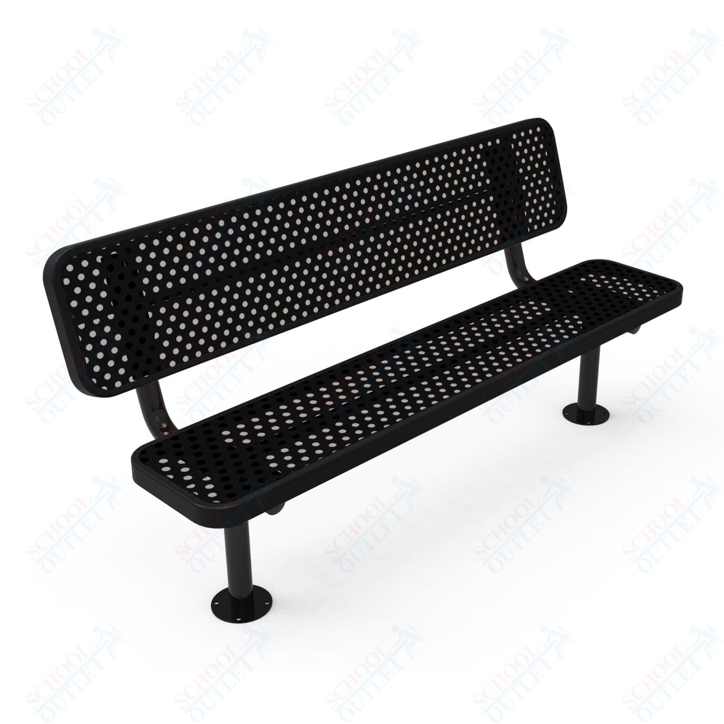 MyTcoat - Player's Outdoor Bench with Back - Surface Mount 8' L (MYT - BPY08 - 32) - SchoolOutlet