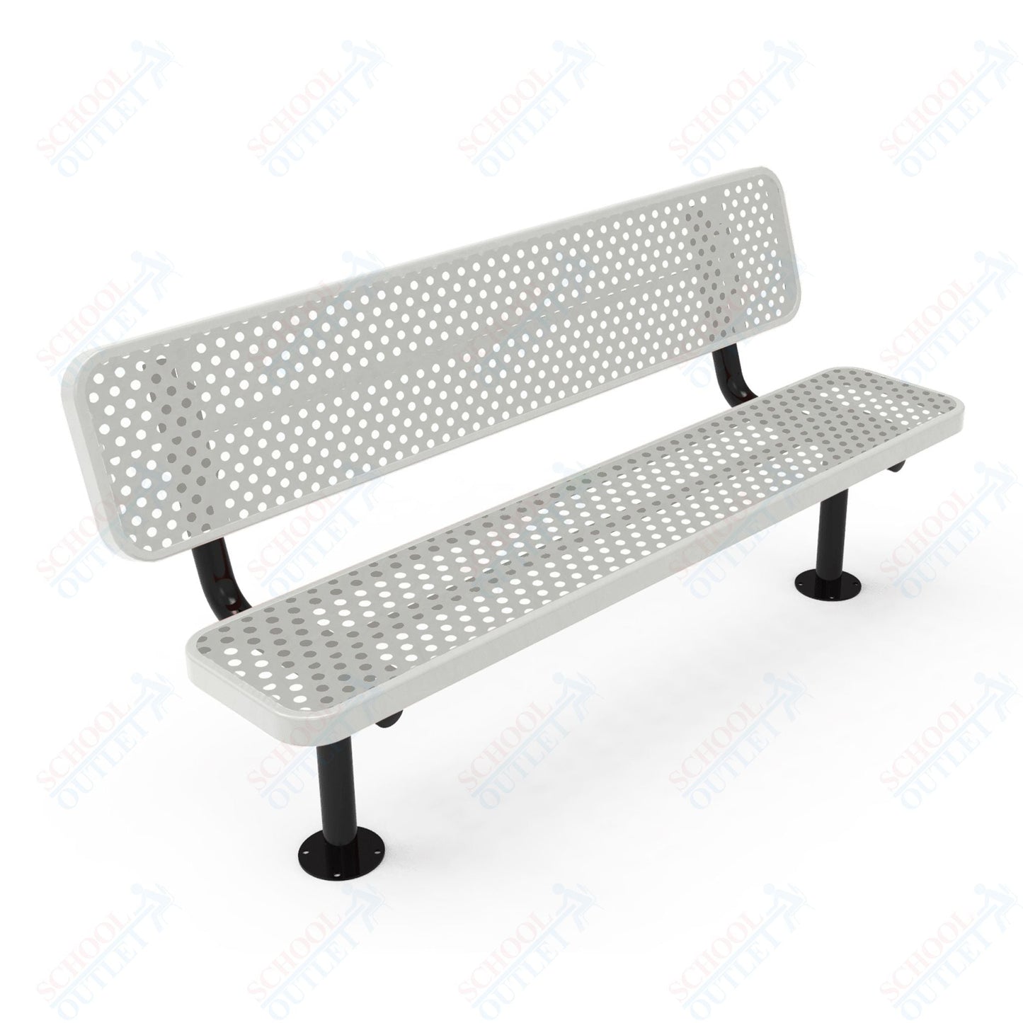 MyTcoat - Player's Outdoor Bench with Back - Surface Mount 8' L (MYT - BPY08 - 32) - SchoolOutlet