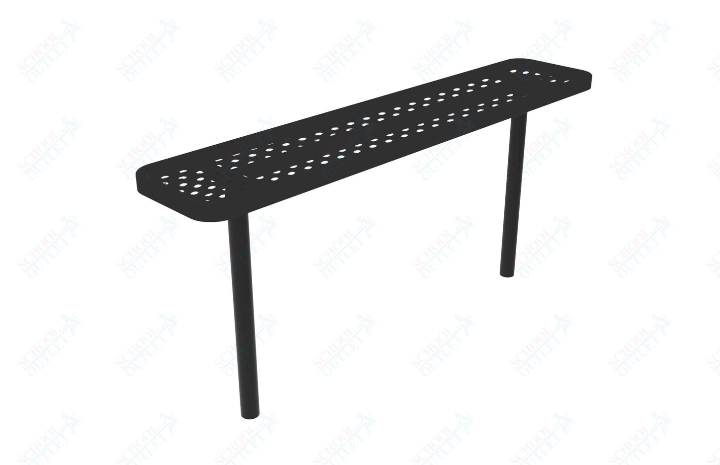 MyTcoat - Player's Outdoor Bench without Back - Inground Mount 8' L (MYT - BPY08 - 34) - SchoolOutlet