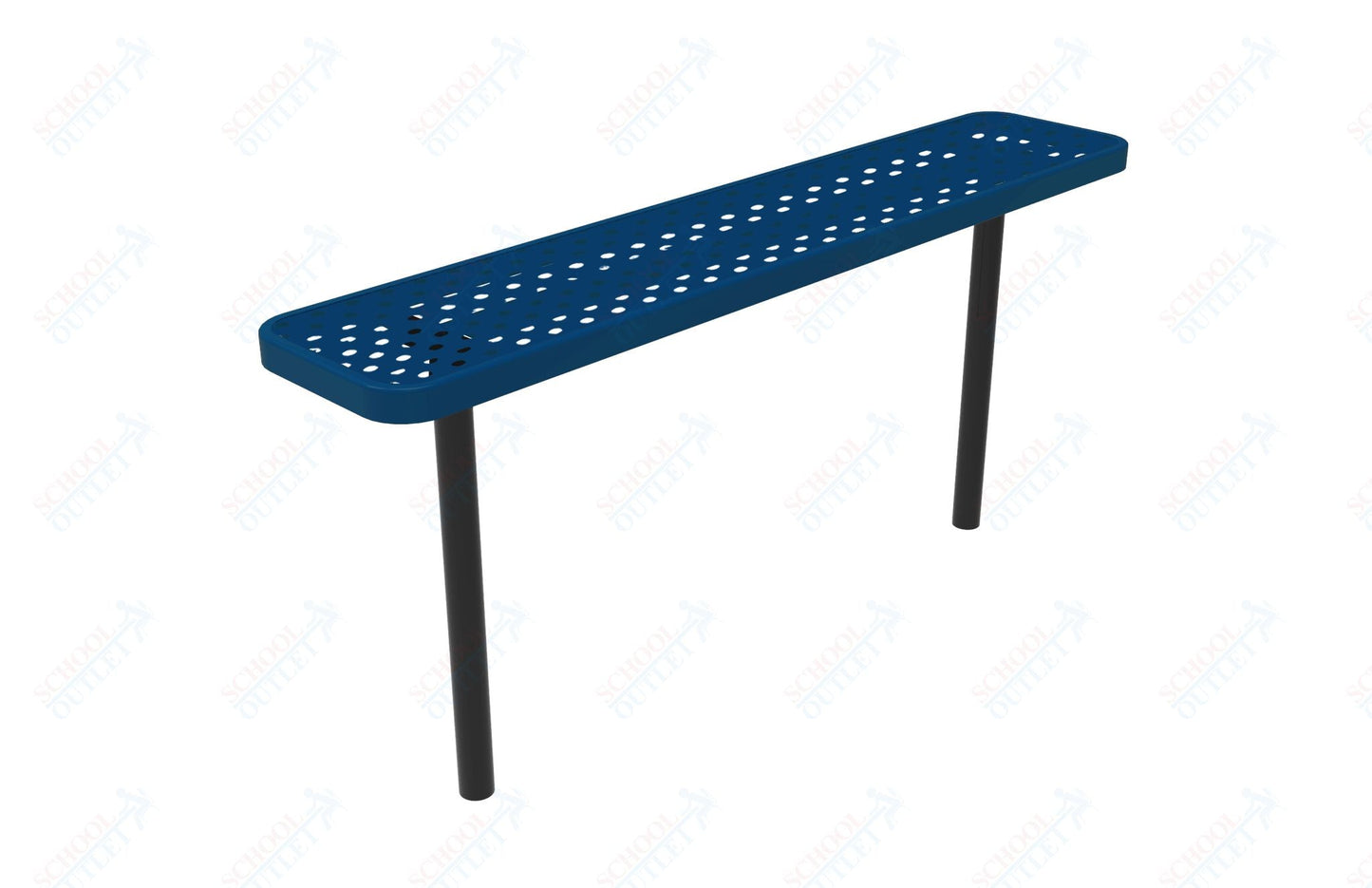 MyTcoat - Player's Outdoor Bench without Back - Inground Mount 8' L (MYT - BPY08 - 34) - SchoolOutlet