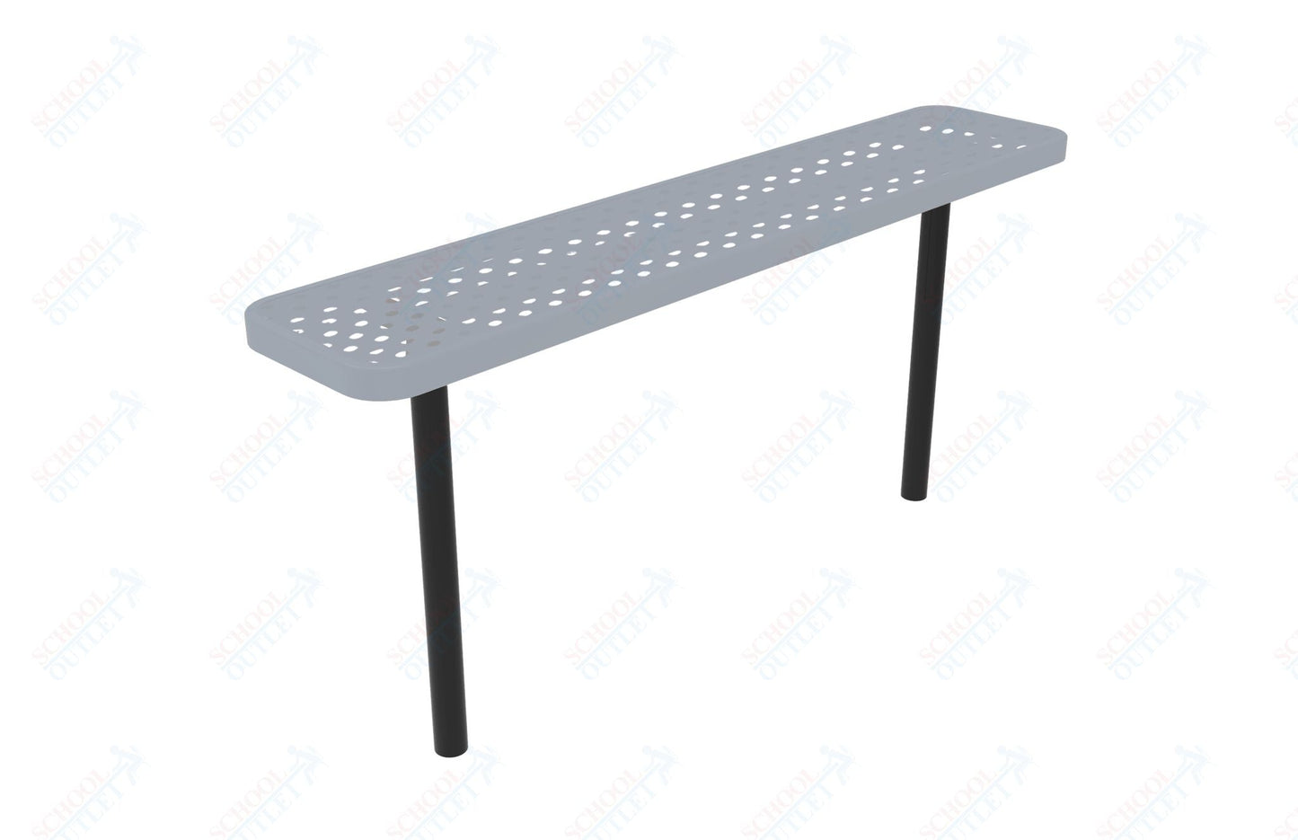 MyTcoat - Player's Outdoor Bench without Back - Inground Mount 8' L (MYT - BPY08 - 34) - SchoolOutlet