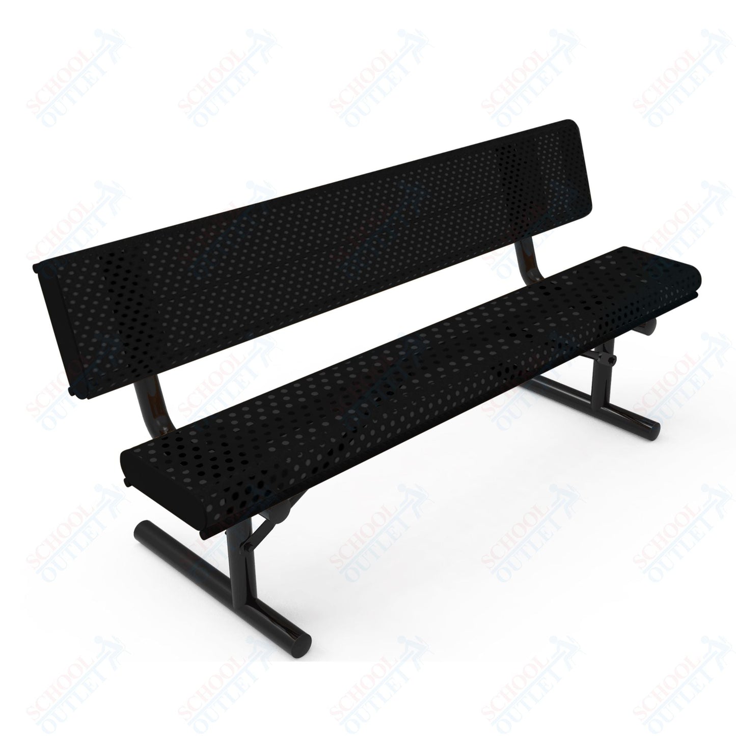 MyTcoat - Rolled Edges Outdoor Portable Bench with Back 4' L (MYT - BRE04 - 18) - SchoolOutlet