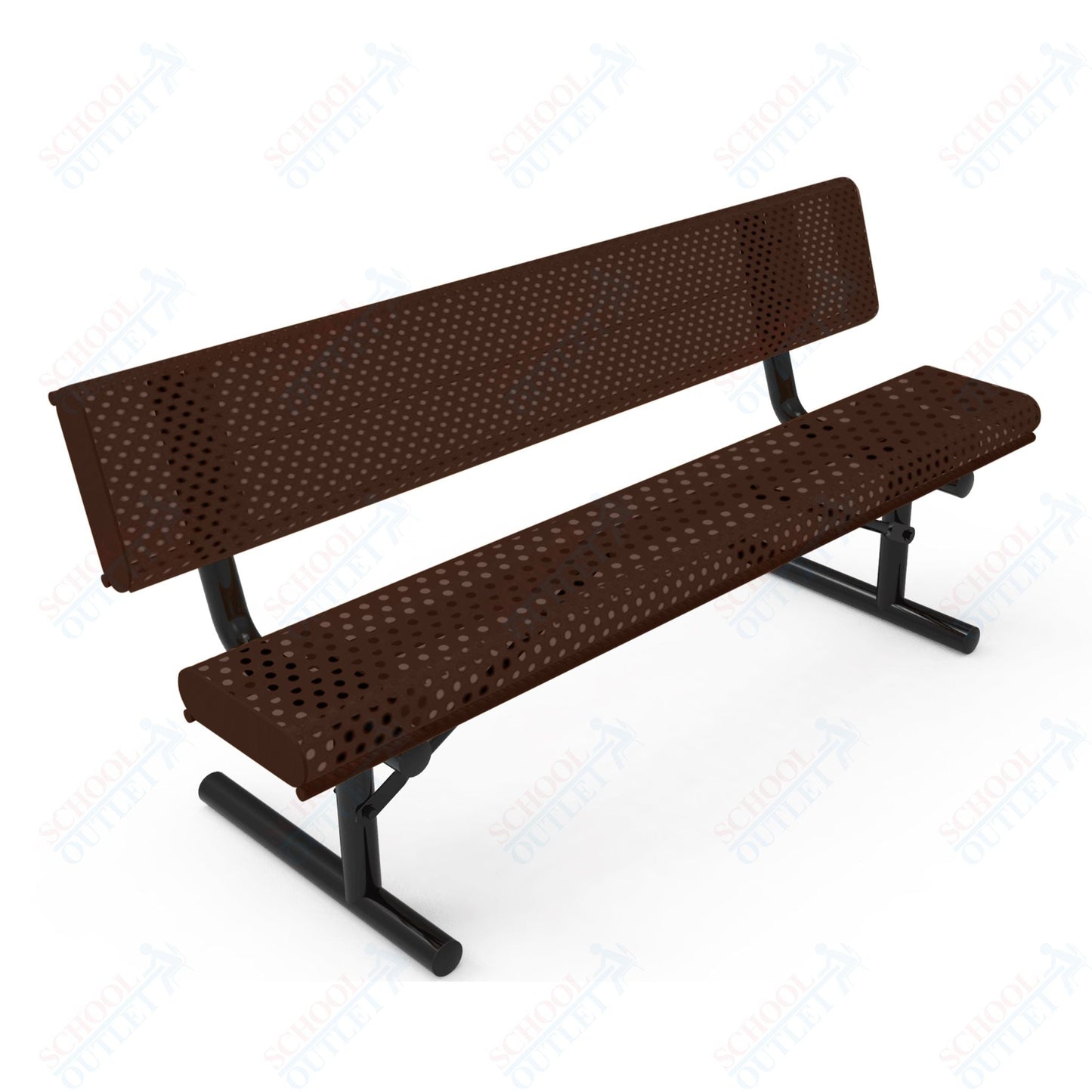 MyTcoat - Rolled Edges Outdoor Portable Bench with Back 4' L (MYT - BRE04 - 18) - SchoolOutlet