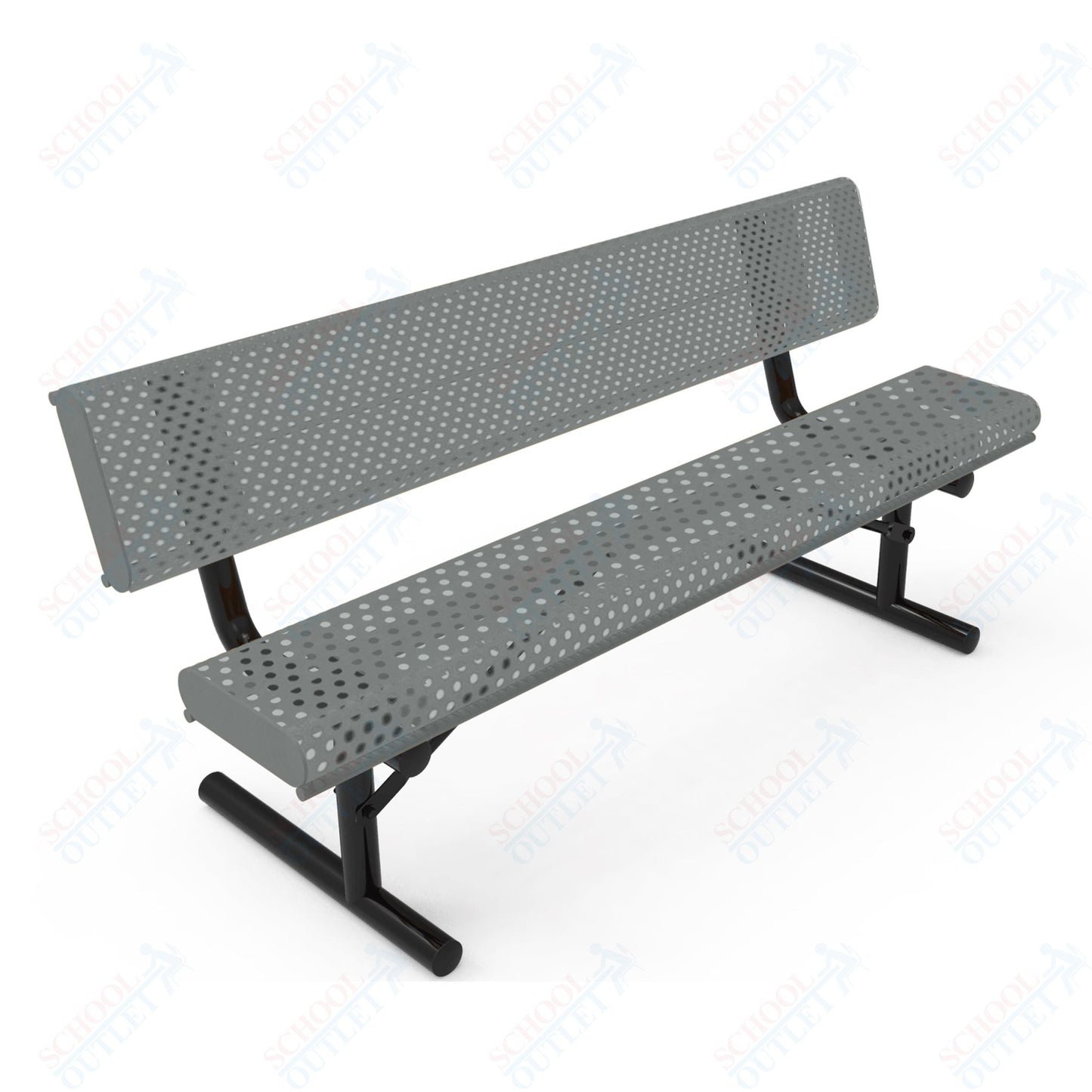 MyTcoat - Rolled Edges Outdoor Portable Bench with Back 4' L (MYT - BRE04 - 18) - SchoolOutlet
