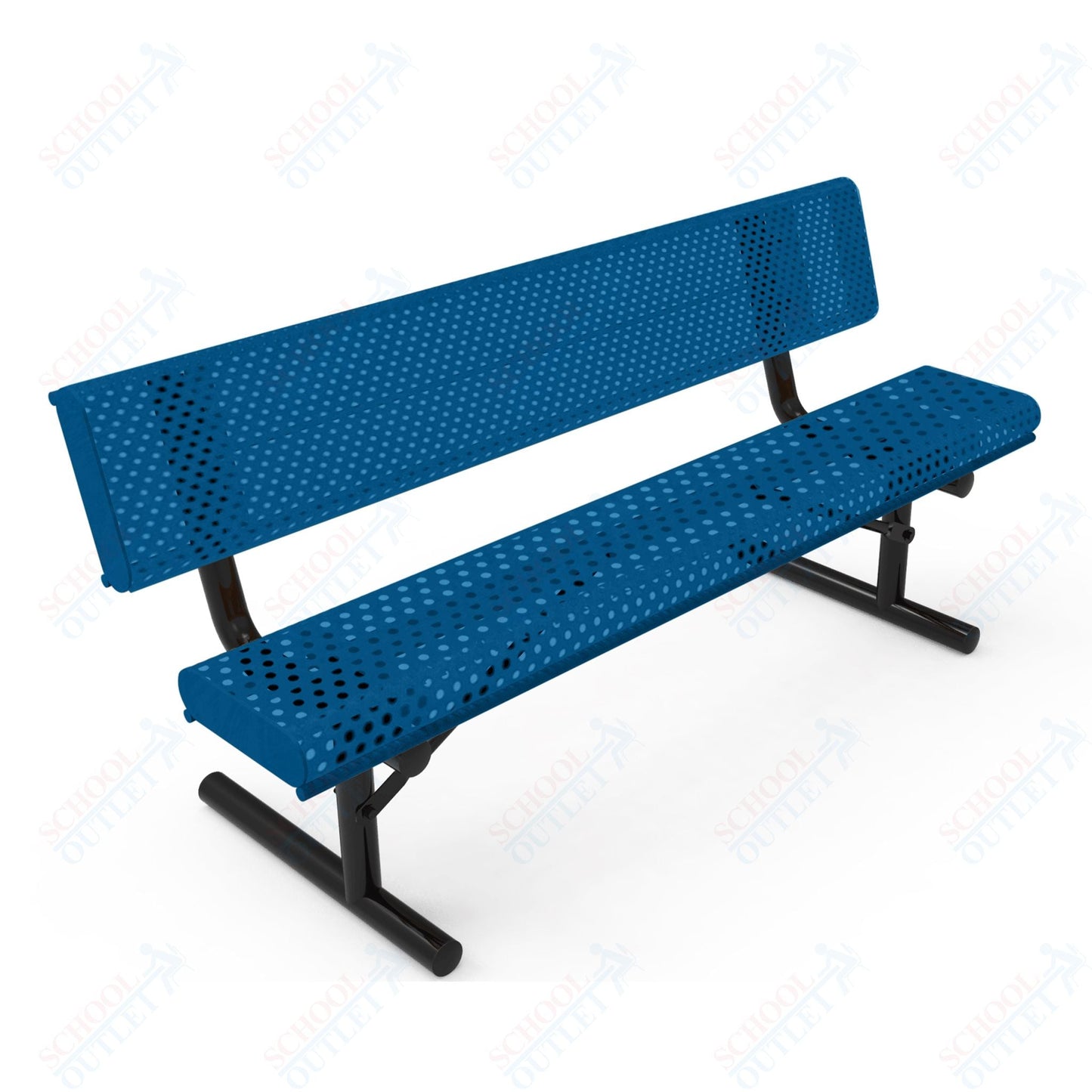 MyTcoat - Rolled Edges Outdoor Portable Bench with Back 4' L (MYT - BRE04 - 18) - SchoolOutlet