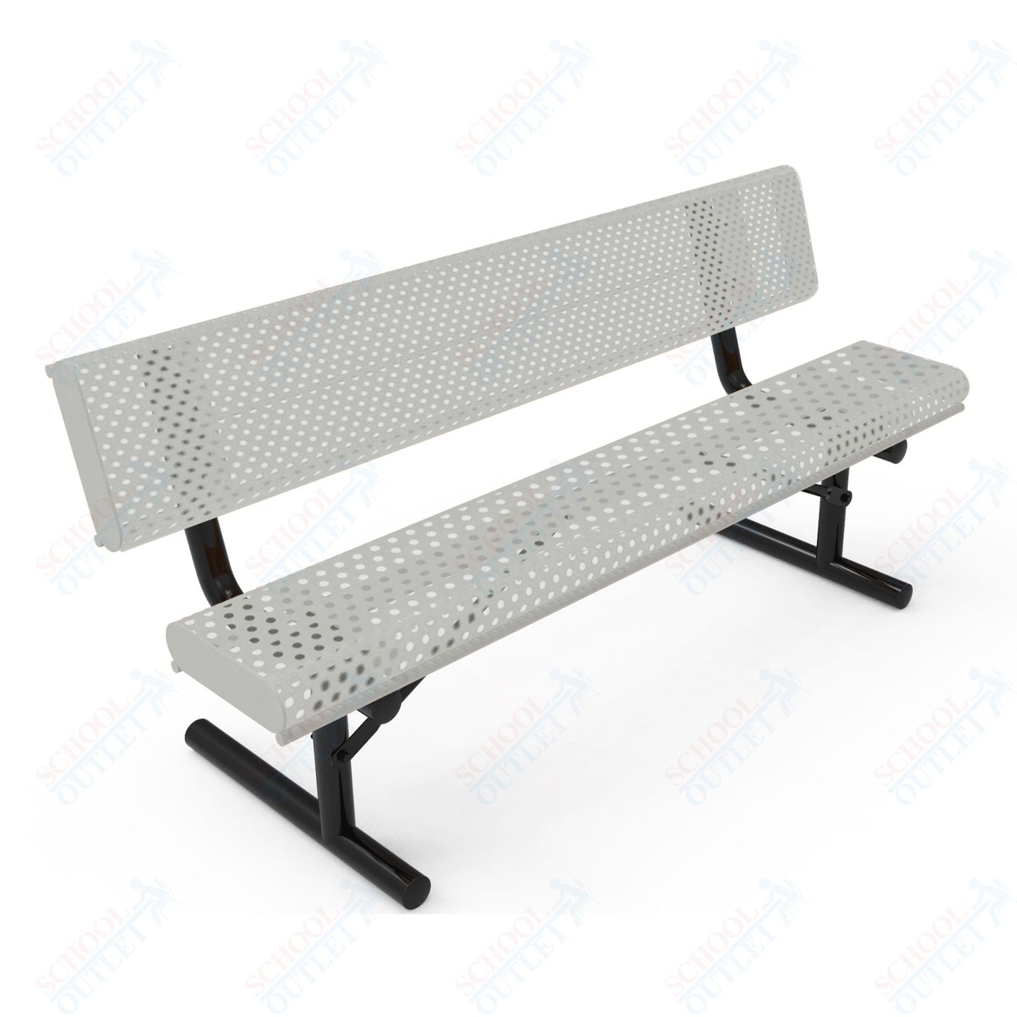 MyTcoat - Rolled Edges Outdoor Portable Bench with Back 4' L (MYT - BRE04 - 18) - SchoolOutlet