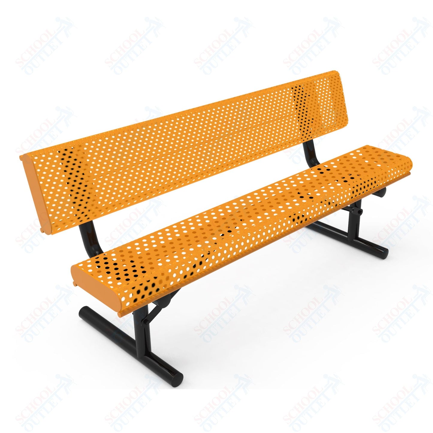 MyTcoat - Rolled Edges Outdoor Portable Bench with Back 4' L (MYT - BRE04 - 18) - SchoolOutlet