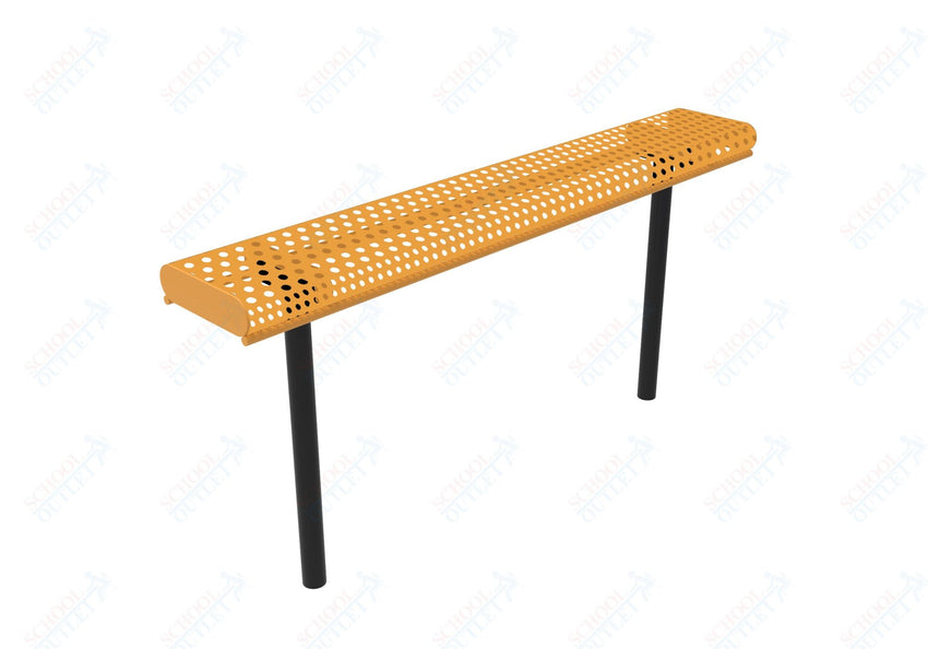 MyTcoat - Rolled Edges Outdoor Bench without Back 4' L - Inground Mount (MYT - BRE04 - 22) - SchoolOutlet