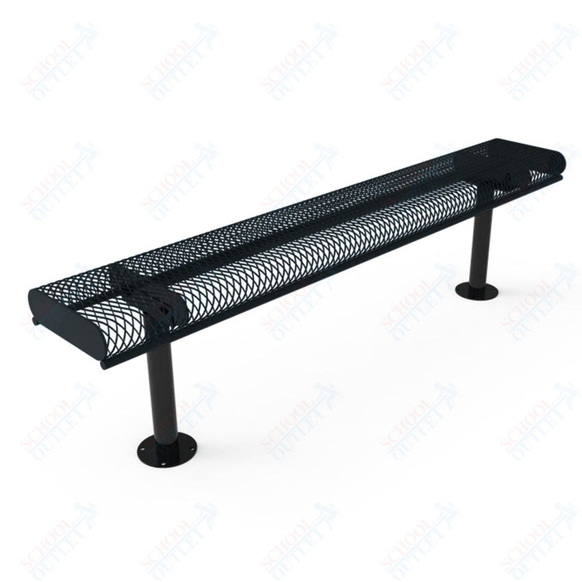 MyTcoat - Rolled Edges Outdoor Bench without Back 6' L - Surface Mount (MYT - BRE06 - 23) - SchoolOutlet