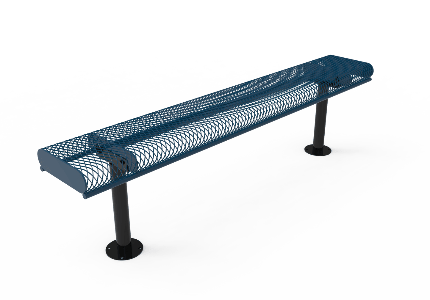 MyTcoat - Rolled Edges Outdoor Bench without Back 6' L - Surface Mount (MYT-BRE06-23) - SchoolOutlet