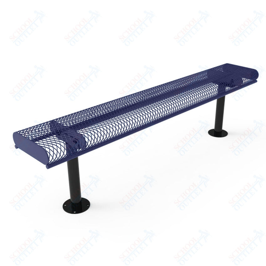 MyTcoat - Rolled Edges Outdoor Bench without Back 6' L - Surface Mount (MYT - BRE06 - 23) - SchoolOutlet