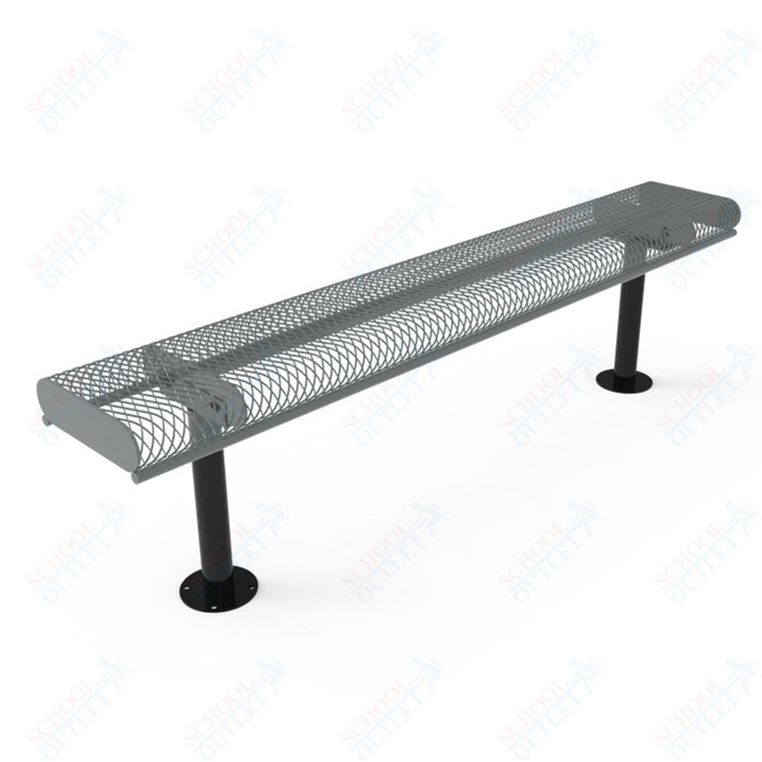 MyTcoat - Rolled Edges Outdoor Bench without Back 6' L - Surface Mount (MYT - BRE06 - 23) - SchoolOutlet