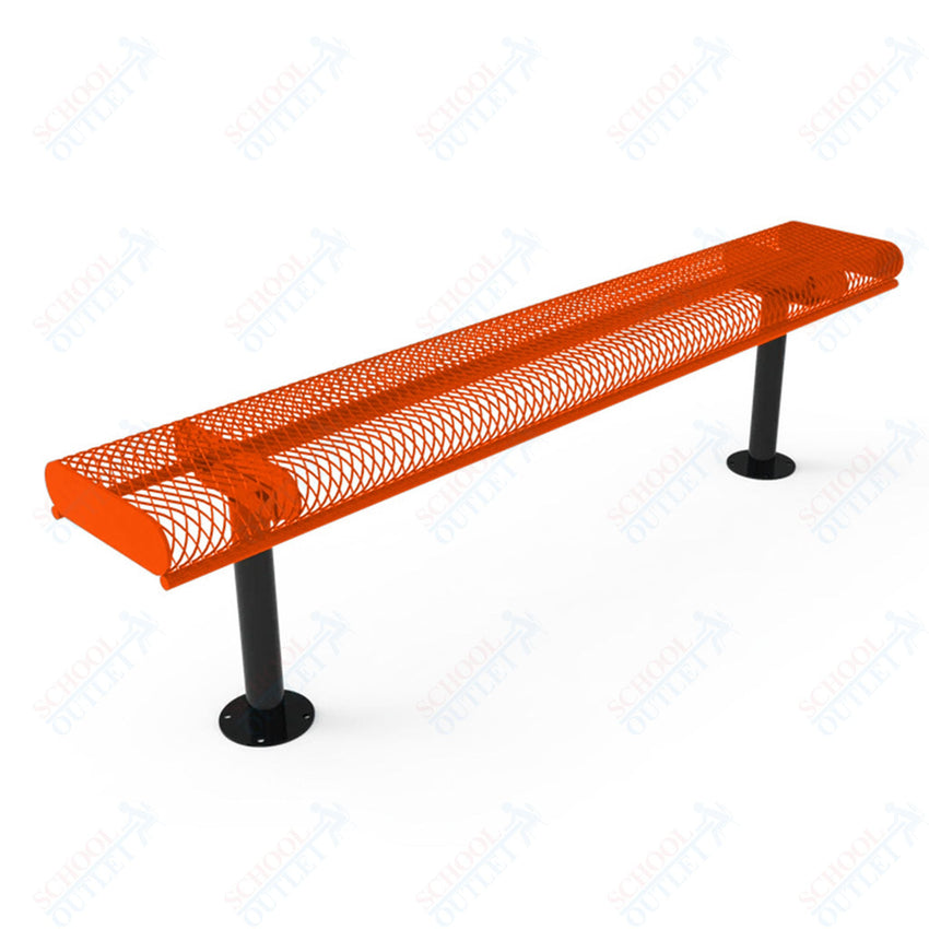 MyTcoat - Rolled Edges Outdoor Bench without Back 6' L - Surface Mount (MYT - BRE06 - 23) - SchoolOutlet