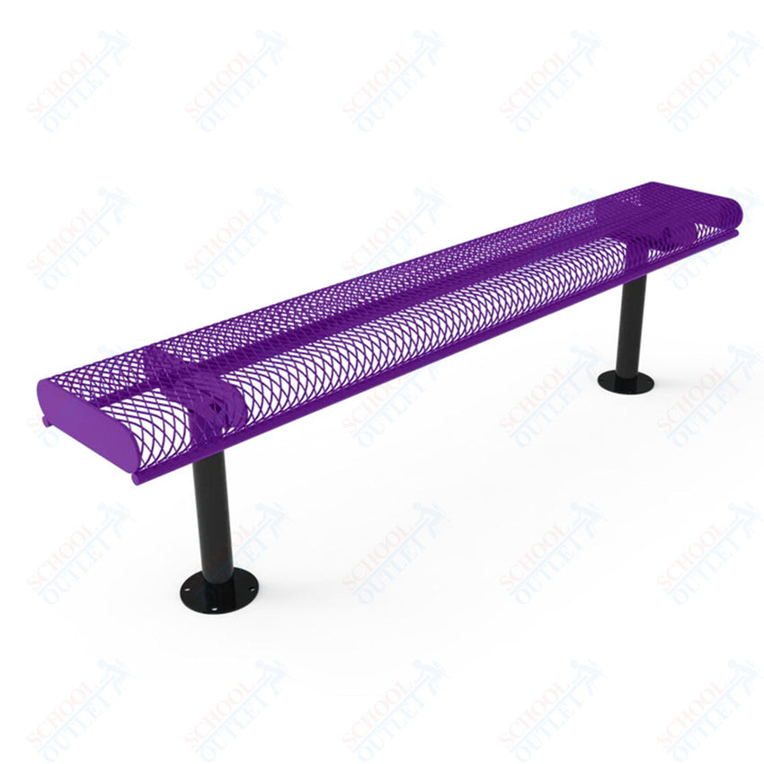 MyTcoat - Rolled Edges Outdoor Bench without Back 6' L - Surface Mount (MYT - BRE06 - 23) - SchoolOutlet