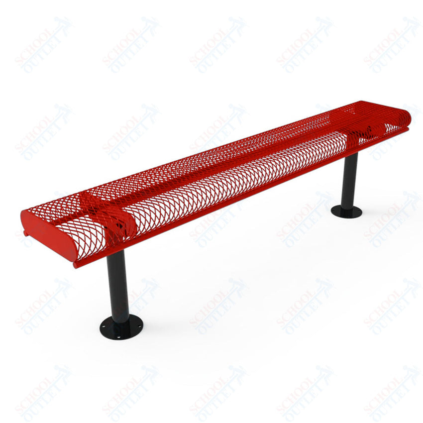 MyTcoat - Rolled Edges Outdoor Bench without Back 6' L - Surface Mount (MYT - BRE06 - 23) - SchoolOutlet