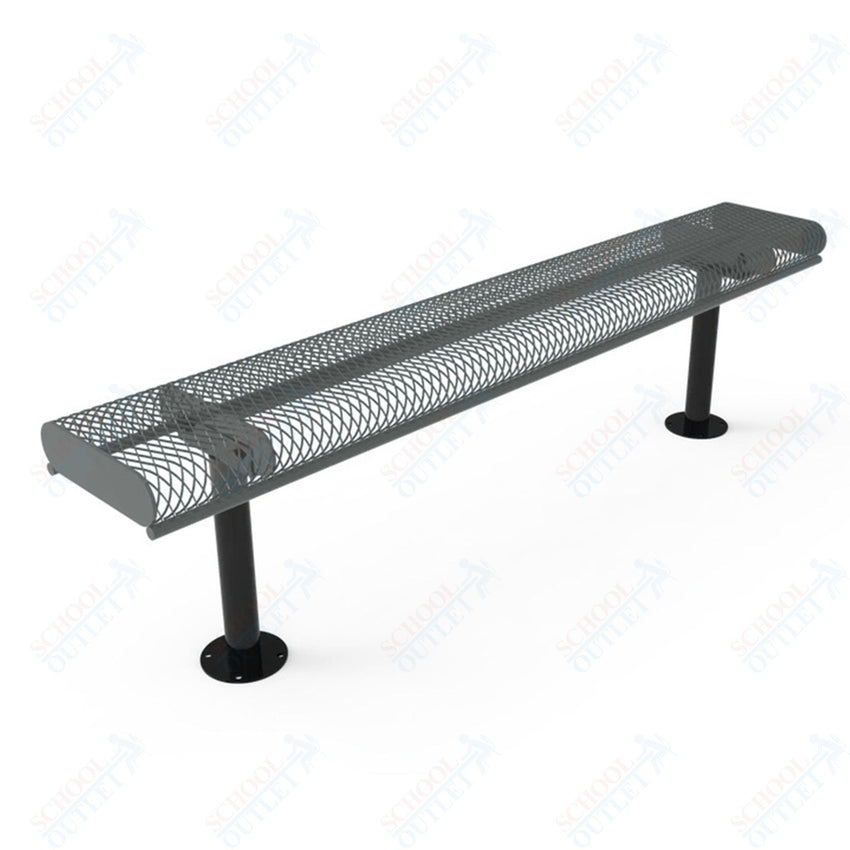 MyTcoat - Rolled Edges Outdoor Bench without Back 6' L - Surface Mount (MYT - BRE06 - 23) - SchoolOutlet