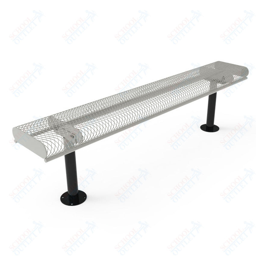 MyTcoat - Rolled Edges Outdoor Bench without Back 6' L - Surface Mount (MYT - BRE06 - 23) - SchoolOutlet