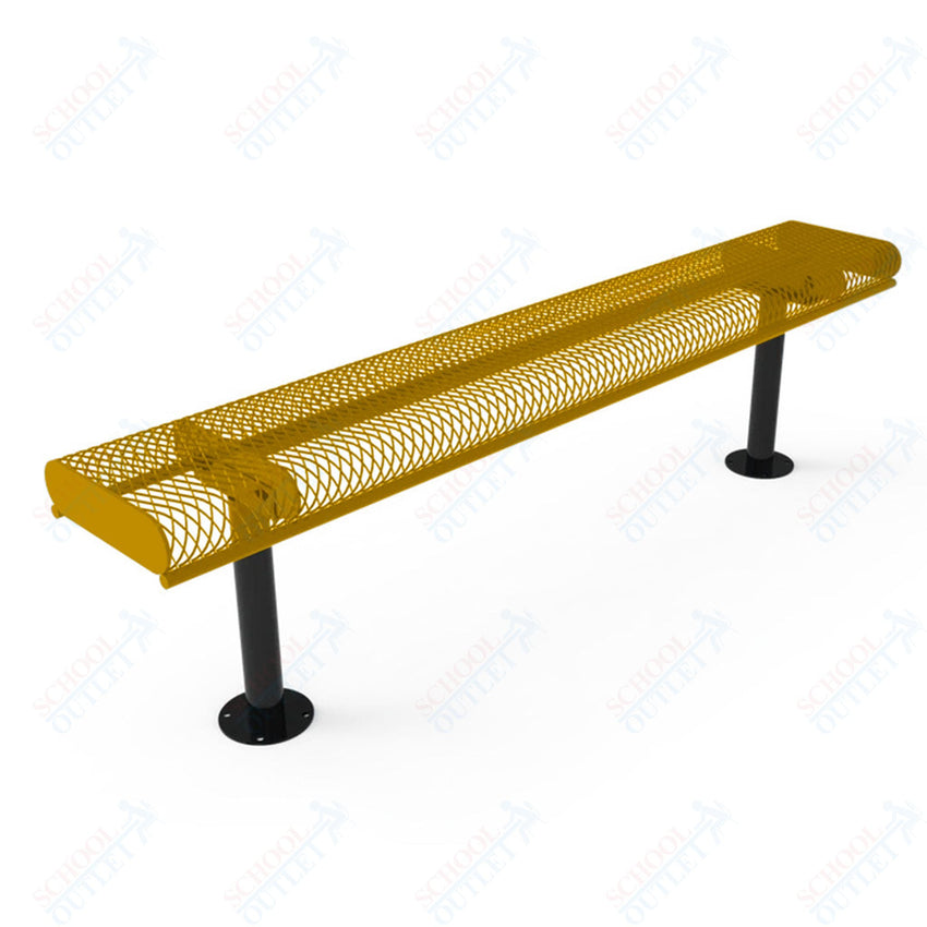 MyTcoat - Rolled Edges Outdoor Bench without Back 6' L - Surface Mount (MYT - BRE06 - 23) - SchoolOutlet
