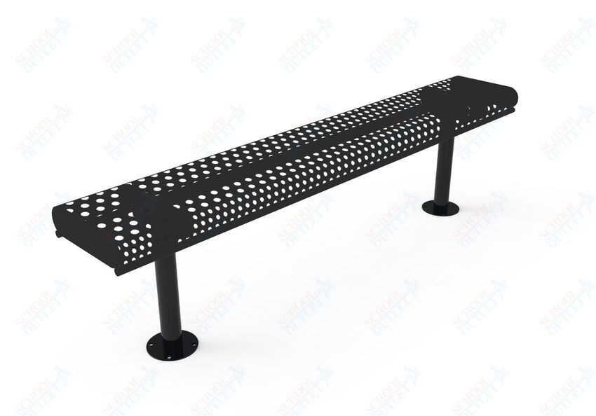 MyTcoat - Rolled Edges Outdoor Bench without Back 6' L - Surface Mount (MYT - BRE06 - 23) - SchoolOutlet