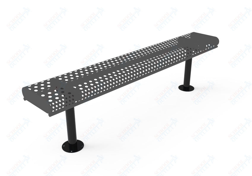 MyTcoat - Rolled Edges Outdoor Bench without Back 6' L - Surface Mount (MYT - BRE06 - 23) - SchoolOutlet