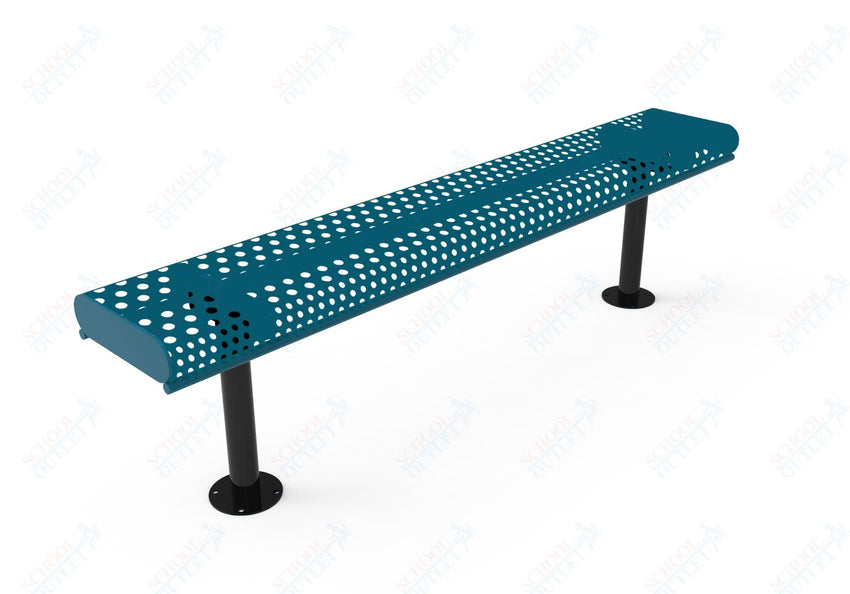 MyTcoat - Rolled Edges Outdoor Bench without Back 6' L - Surface Mount (MYT - BRE06 - 23) - SchoolOutlet