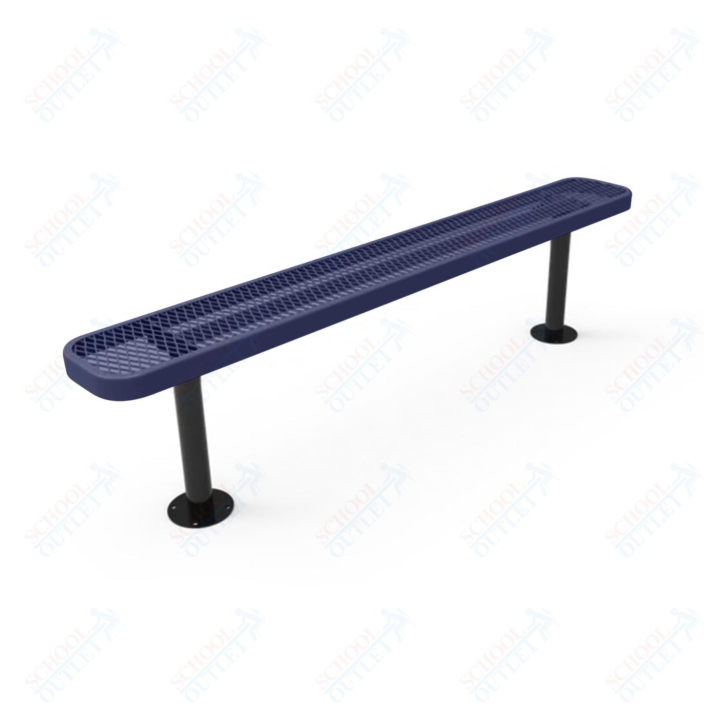 MyTcoat - Standard Outdoor Bench with Back - Surface Mount 4' L (MYT - BRT04 - 23) - SchoolOutlet
