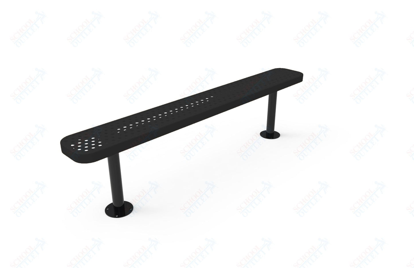 MyTcoat - Standard Outdoor Bench with Back - Surface Mount 4' L (MYT - BRT04 - 23) - SchoolOutlet
