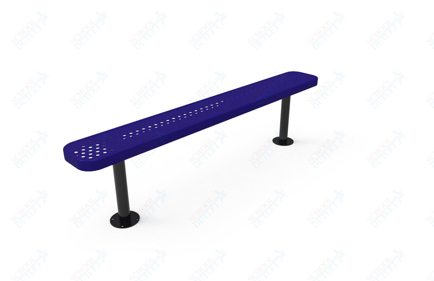 MyTcoat - Standard Outdoor Bench with Back - Surface Mount 4' L (MYT - BRT04 - 23) - SchoolOutlet