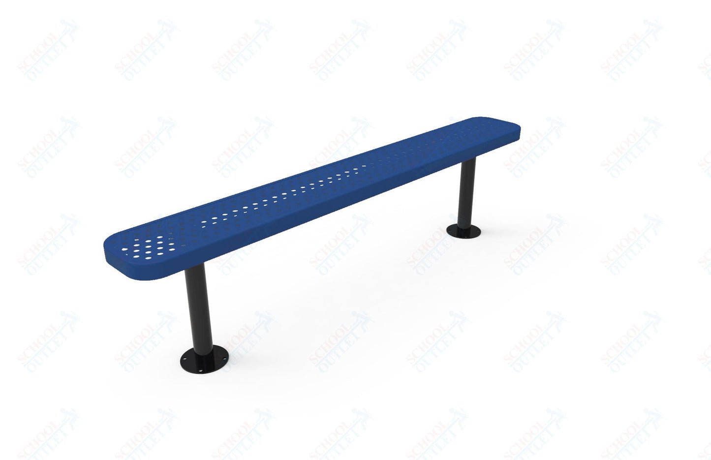MyTcoat - Standard Outdoor Bench with Back - Surface Mount 4' L (MYT - BRT04 - 23) - SchoolOutlet
