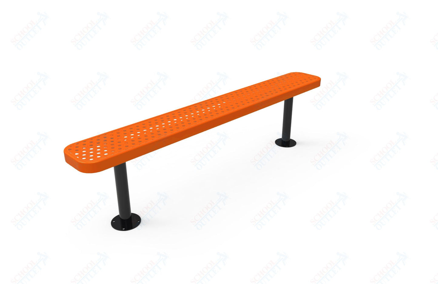 MyTcoat - Standard Outdoor Bench with Back - Surface Mount 4' L (MYT - BRT04 - 23) - SchoolOutlet