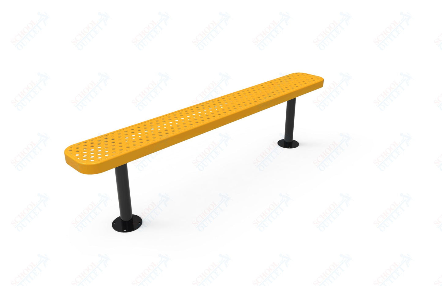 MyTcoat - Standard Outdoor Bench with Back - Surface Mount 4' L (MYT - BRT04 - 23) - SchoolOutlet