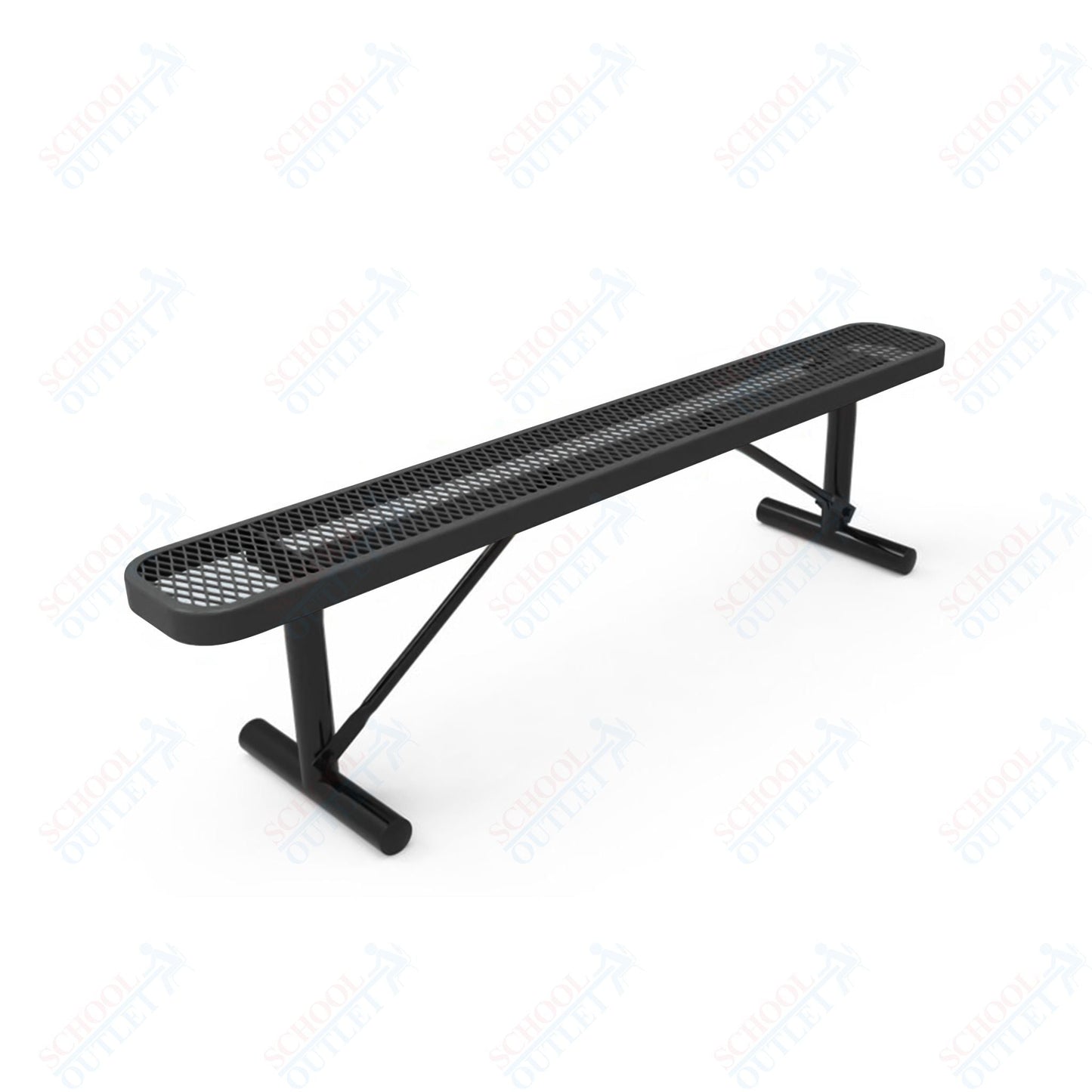 MyTcoat - Standard Portable Outdoor Bench with Back 6' L (MYT - BRT06 - 21) - SchoolOutlet