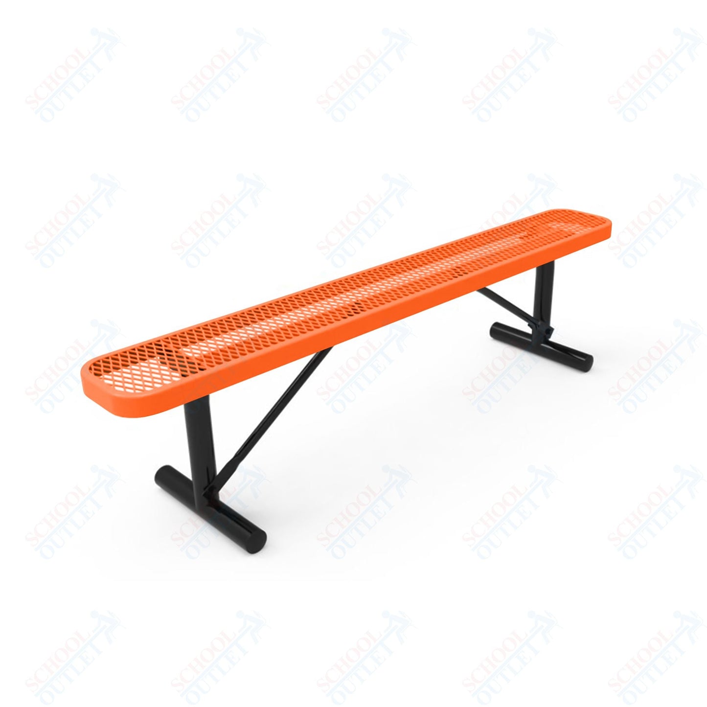 MyTcoat - Standard Portable Outdoor Bench with Back 6' L (MYT - BRT06 - 21) - SchoolOutlet