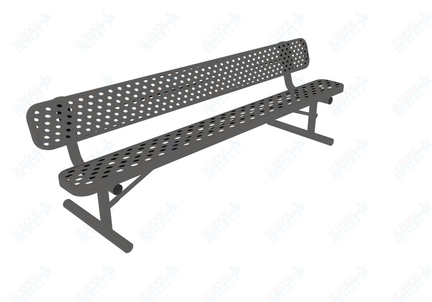 MyTcoat - Standard Portable Outdoor Bench with Back 8' L (MYT - BRT08 - 18) - SchoolOutlet
