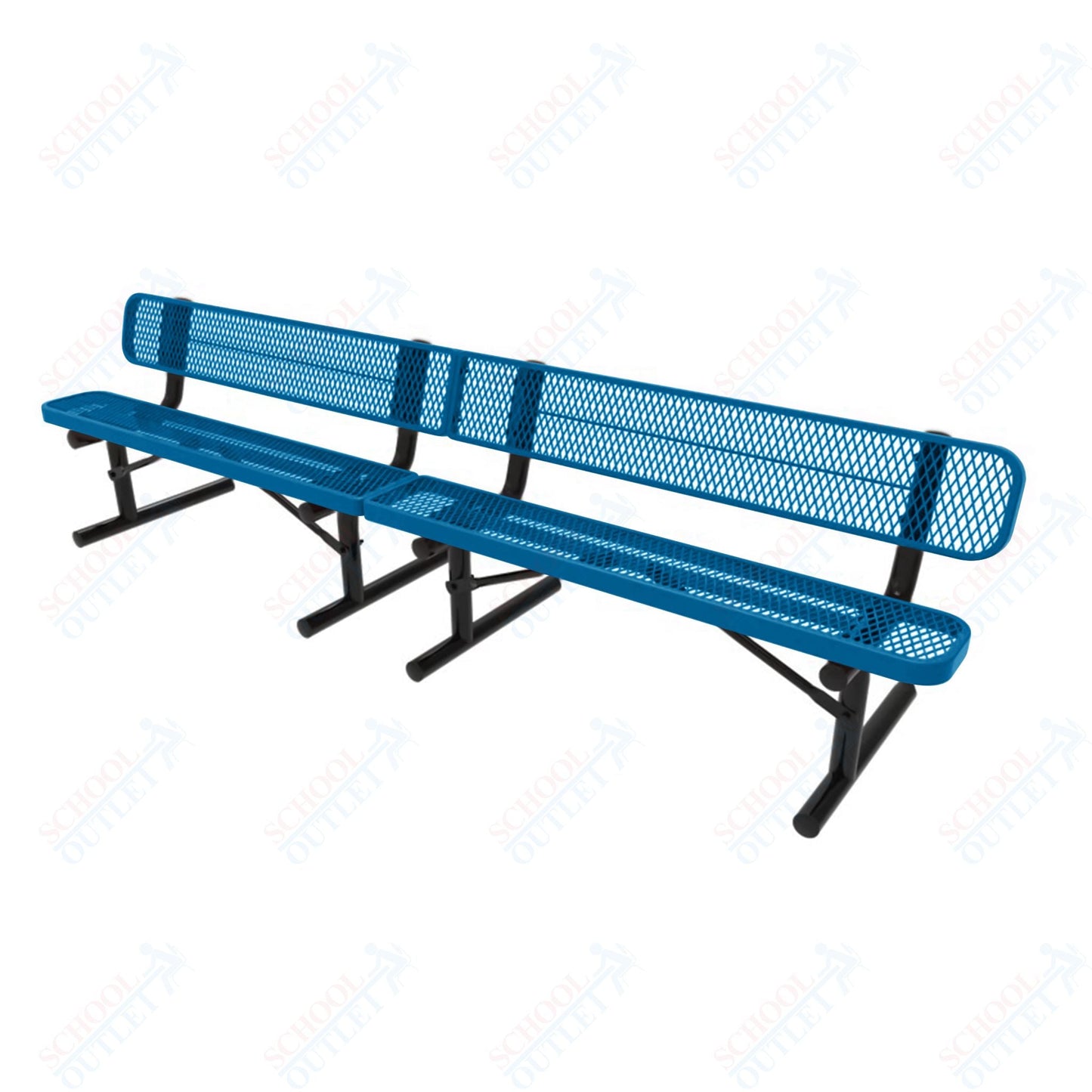 MyTcoat - Standard Portable Outdoor Bench with Back 10' L (MYT - BRT10 - 18) - SchoolOutlet
