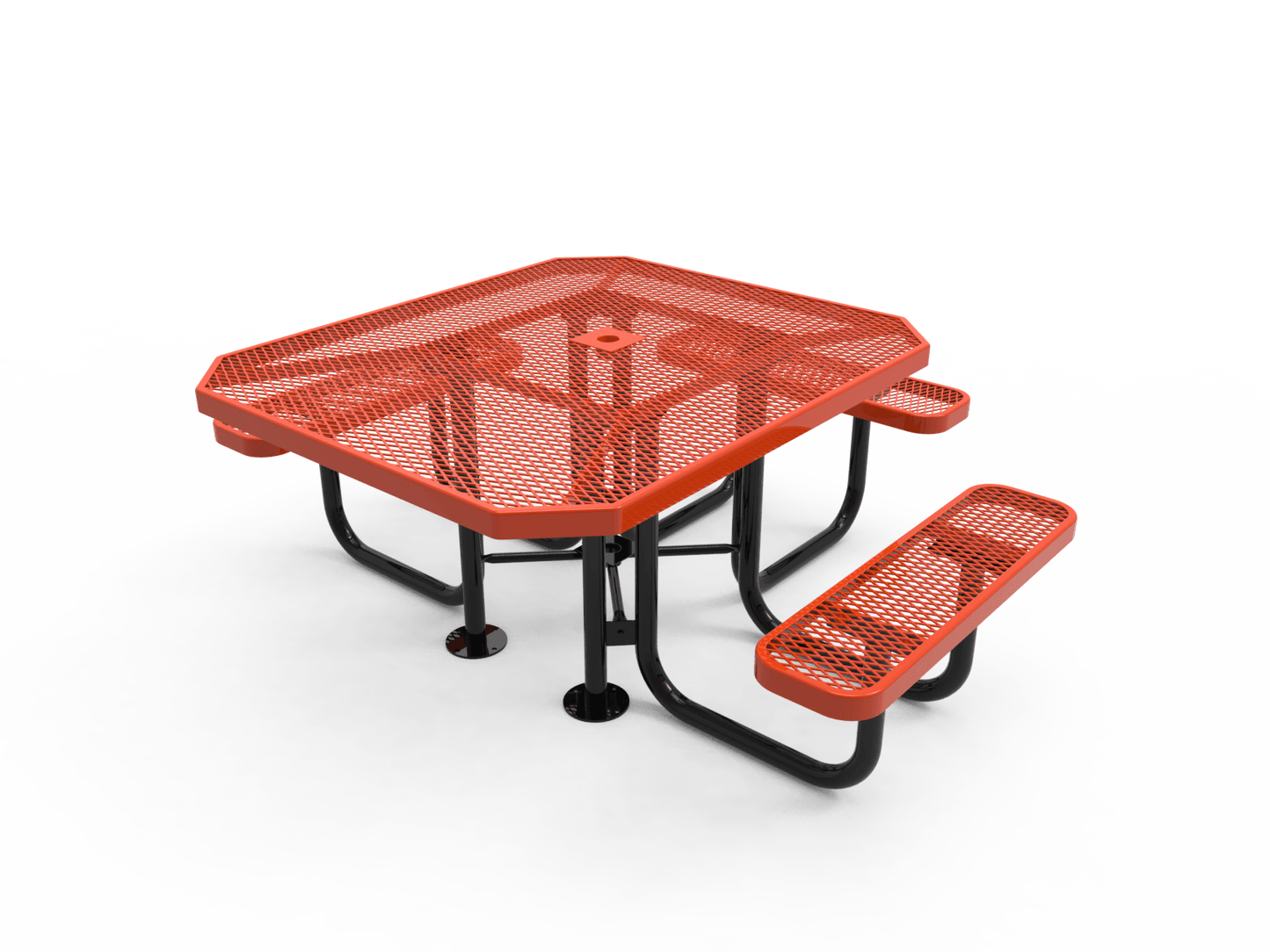 MyTcoat MYT-TOT46 46″ Octagon Portable Picnic Table with 3 Seat and ADA Accessible (77"W x 69.5"D x 30"H) - SchoolOutlet